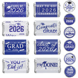 BEISHIDA 140PCS Red Black White Graduation Stickers Candy Bar Wrappers Class of 2026 Party Supplies ?14 Styles Congrats Grad Label Chocolate Sticker