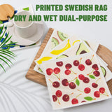 WeaChallengers Kitchen Towels Swedish Dishcloths - 6 Count Reusable Paper Towels, Ultra Absorbent Odor Free Eco Friendly Biodegradable Cleaning Rags