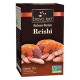Bravo Tea Reishi Mushroom Herbal Tea, Caffeine Free 20 Tea Bags, 1 count