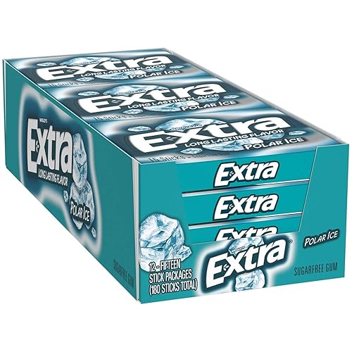 Extra Polar Ice Sugar-Free Gum (15 Count 12 Pack) (3 Pack)