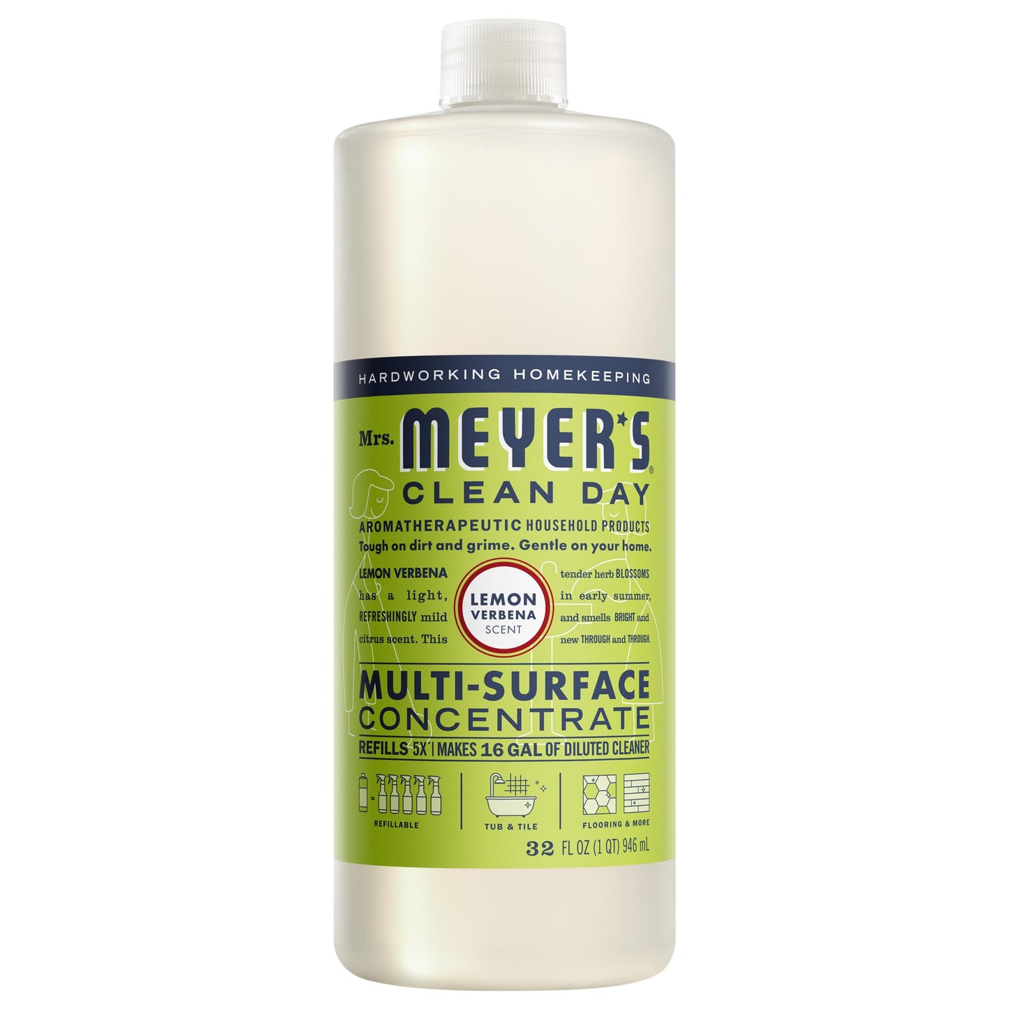Mrs Meyer's Lemon Verbena Multi Surface Concentrate, 32 FZ
