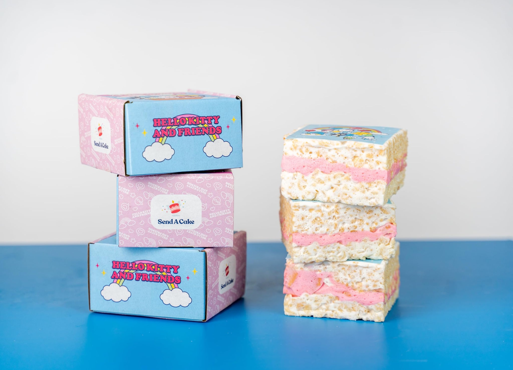 Hello Kitty & Friends Happy Birthday Sweet Treat Gift Box - Includes 1 Jumbo Strawberry Milk Crispy Treat with Edible Design, Ready-to-Gift Unique