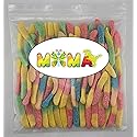 MiMa MiMa Assorted Sour Gummy Candy - Tangy, Chewy SOUR Candy in Fun Shapes - Holiday Candy for Christmas Gifts & Stocking Stuffers - Sour Neon Worms