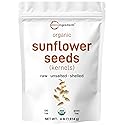 Organic Sunflower Seeds, 4lbs | Raw, Unsalted, & Shelled - Whole Kernels | Low Carb Snack | Great for Baking, Smoothies, & Salad Toppings | Non-GMO