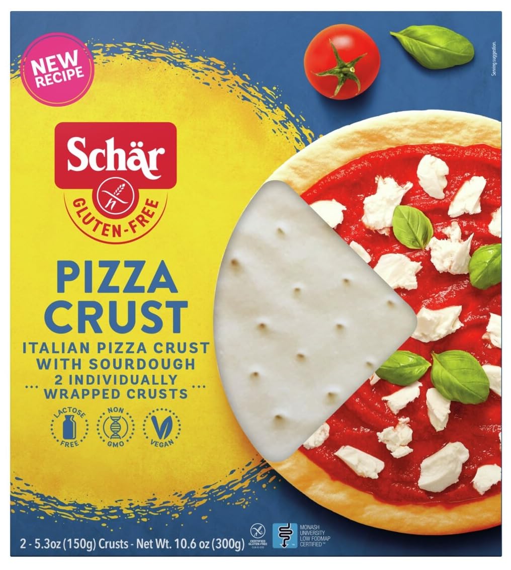 Schar - Pizza Crust - Certified Gluten Free - No GMO's, Wheat or Lactose- (2 - 5.3 oz) 4 Pack