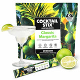 Cocktail Stix Classic Margarita Zero Sugar Mixer - Cocktail & Mocktail Drink Mixer - Water Flavoring Packets - Vegan - No Calories, No Carbs, No Sugar