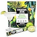 Cocktail Stix Classic Margarita Zero Sugar Mixer - Cocktail & Mocktail Drink Mixer - Water Flavoring Packets - Vegan - No Calories, No Carbs, No Sugar