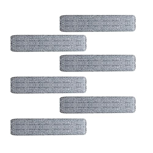 Wet Mop 24" Microfiber Mop Heavy Duty Floor Pads Replacement Kit 6 Pack Reusable Mop Head