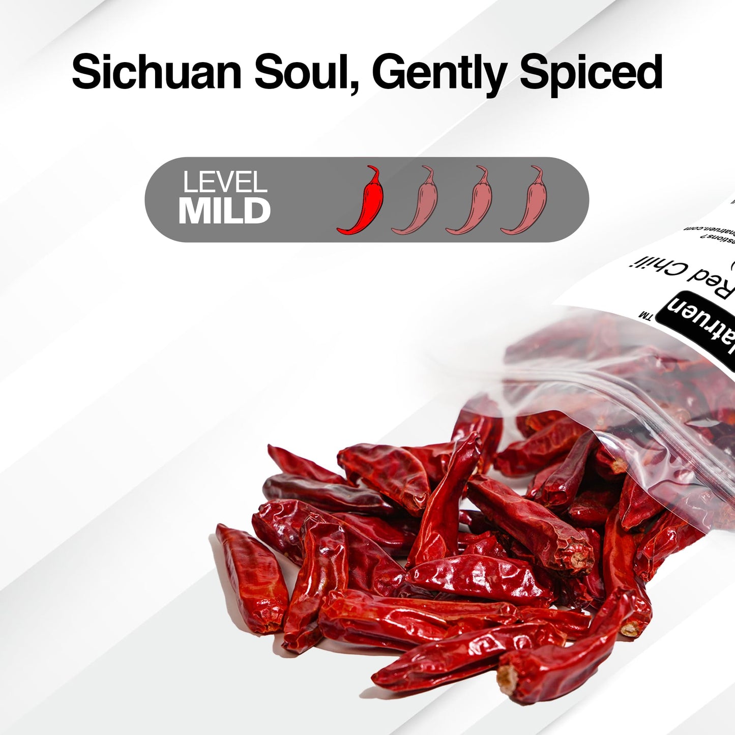 Natruen Whole Dry Szechuan Chinese Red Chili Pods 4 Oz (Pack of 2), Mild, Facing Heaven Chili, Spicy Sichuan Dried Red Hot Chilies for Chili Oil
