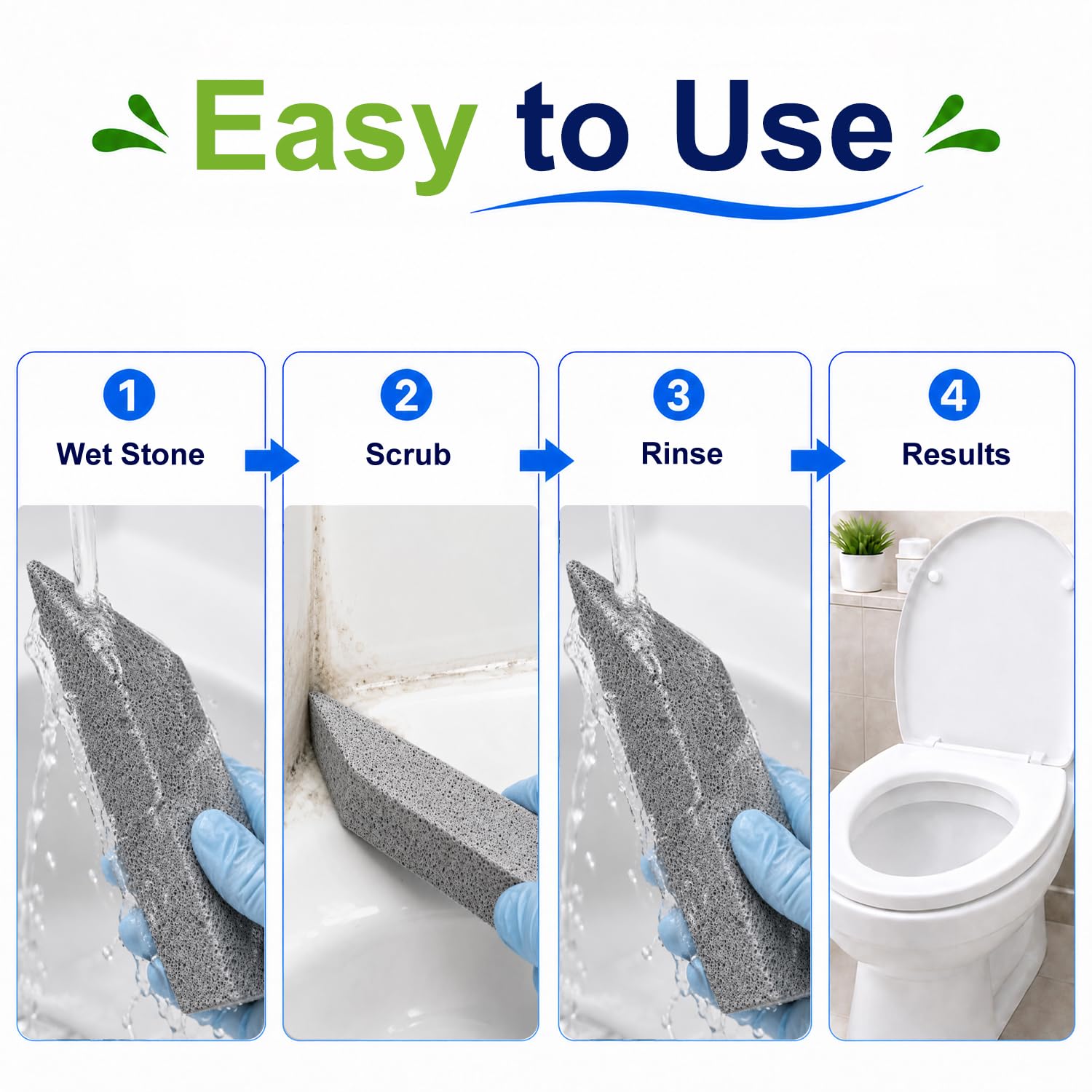 XTIIEED 8 Pack Pumice Stone Toilet Bowl Sticks, Pumice Scouring Bars for Hard Water Rings and Mineral Buildup, Household Cleaning Stones for Toilets