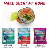 Emerald Cove Silver Grade Organic Pacific Sushi Nori (Dried Seaweed), 50-Count Sheets (Pack of 4)
