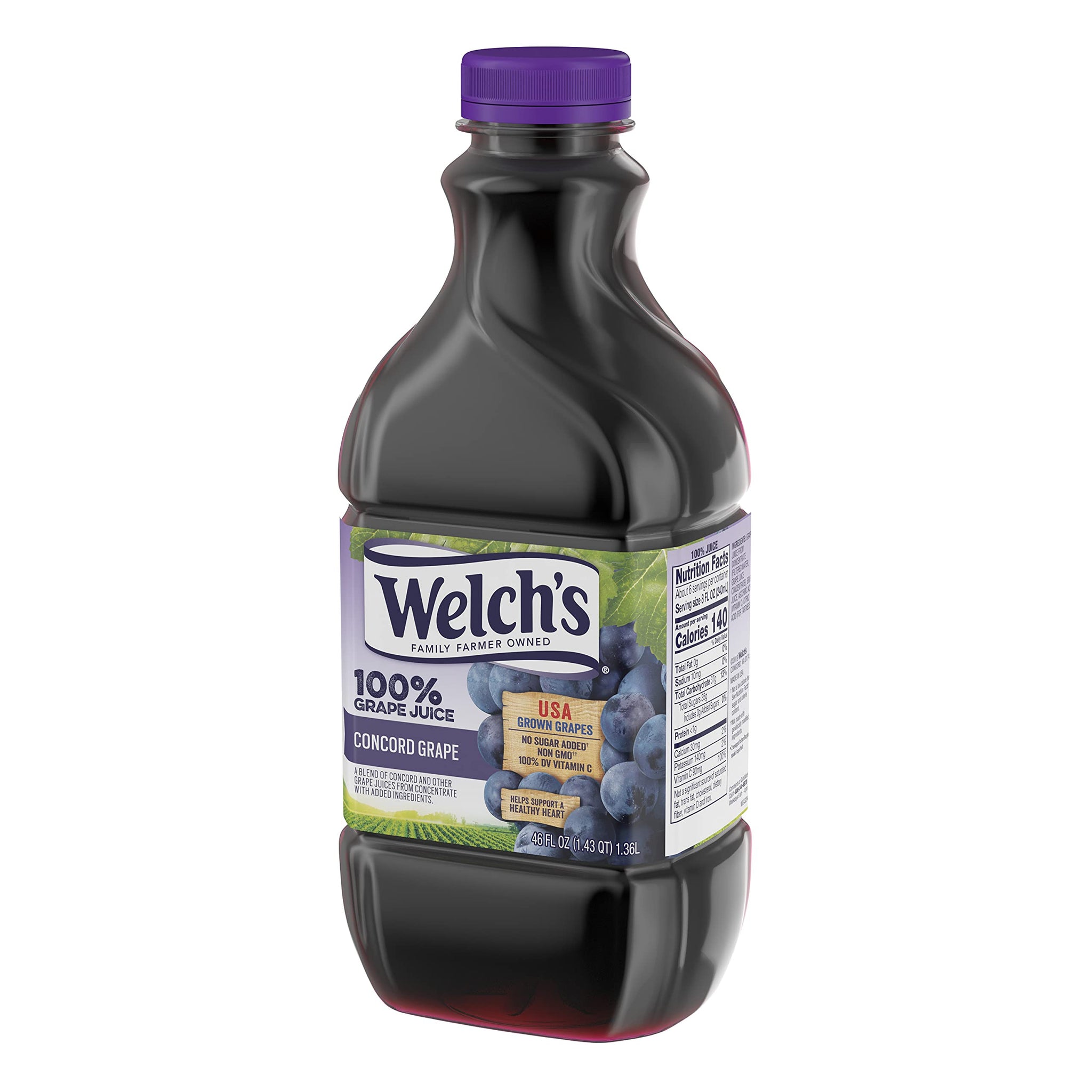 Welch's 100% Grape Juice, Concord Grape, 46 Fl Oz Bottle