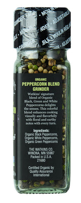 Watkins Organic Peppercorn Blend Grinder, 2.4 Oz