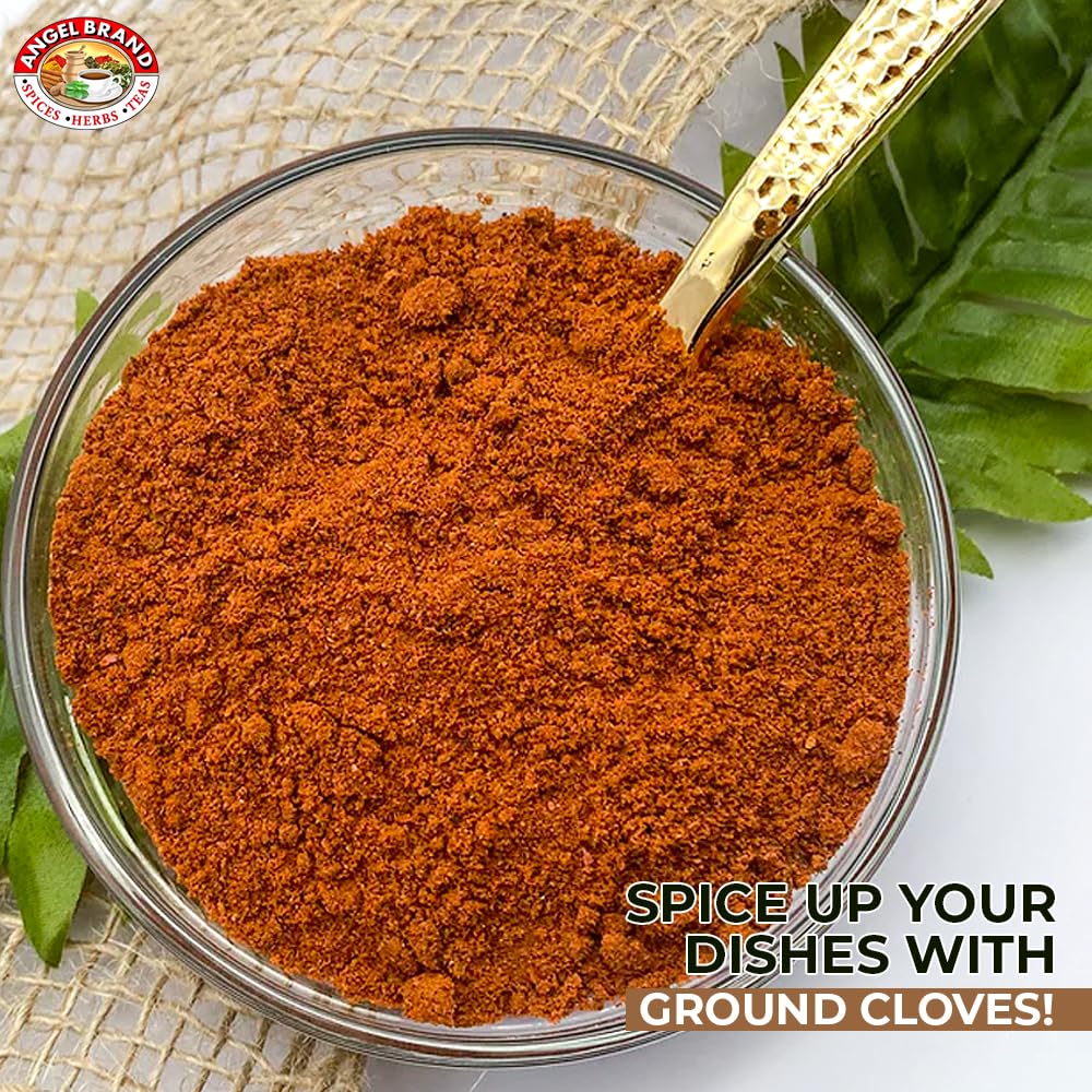 Angel Brand Ground Cloves Powder - Premium Spice for Baking, Cooking, and Beverages - Sweet & Aromatic Clove Powder in a 3.5oz Bottle