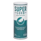Fresh Products Super-Sorb Liquid Spill Absorbent, Powder, Lemon-Scent, 12 oz. Shaker Can, 6/Box