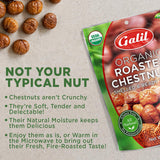 Galil Organic Roasted Chestnuts Pack of 6 Shelled & Ready to Eat Chestnuts - Gluten Free, Vegan, Organic, Non-GMO, Kosher Snacks - Great for Baking