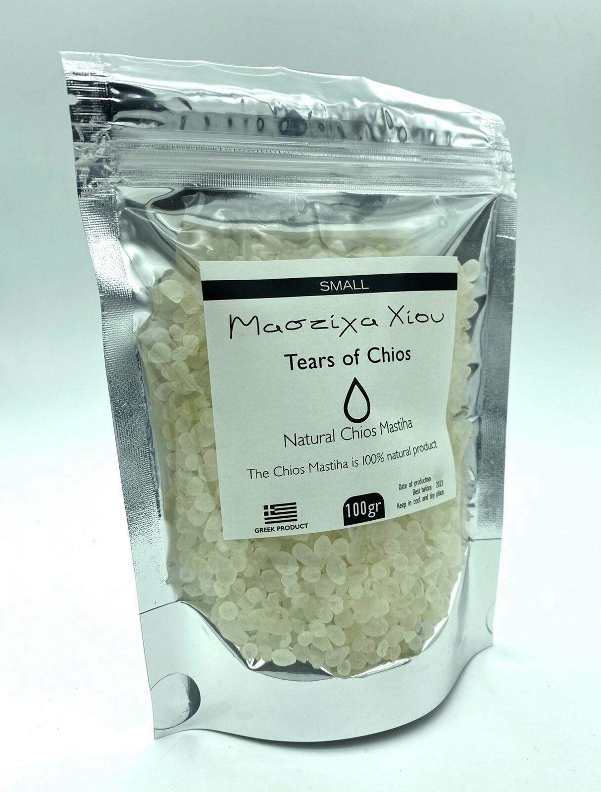 Chios Mastiha Pack 100gr (3.52 oz) Small Tears Gum 100% Pure Mastic Gum From Mastic Growers Fresh