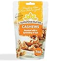 Sunshine Nut Company Whole Roasted Lightly Salted Cashews, Sprinkling of Salt Flavor, Single 7 oz. Bag, Gluten Free, Peanut Free and Vegan Individual