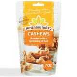 Sunshine Nut Company Whole Roasted Lightly Salted Cashews, Sprinkling of Salt Flavor, Single 7 oz. Bag, Gluten Free, Peanut Free and Vegan Individual