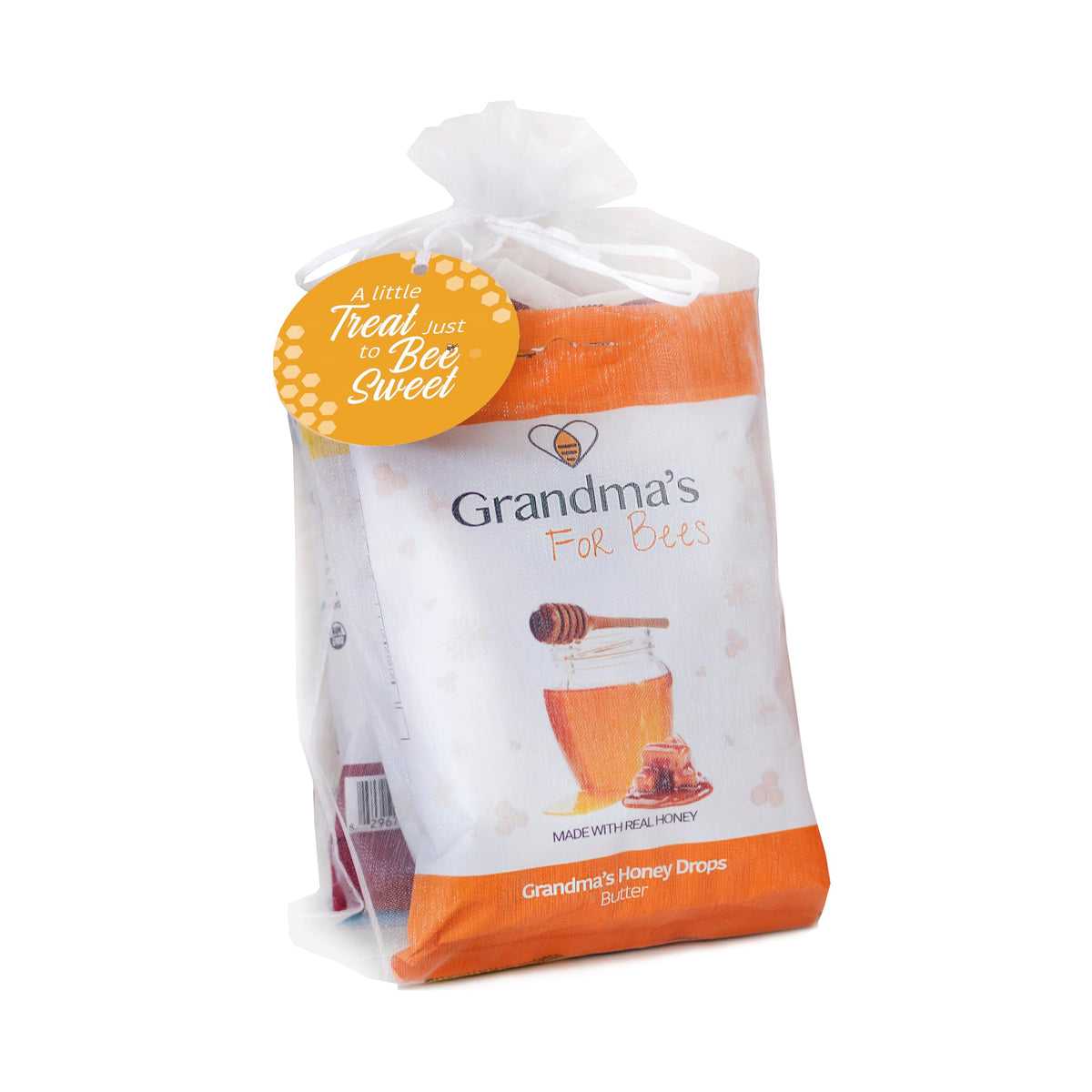 Grandma's For Bees | Old Fashioned Honey Drops - Sweet Gift For You Gift Pack | 4 Flavours: Lemon, Eucalyptus, Cherry, Butter | 4 x 80g Bags