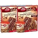 Betty Crocker Super Moist German Chocolate Cake Mix and Coconut Pecan Frosting Bundle (4 Pack)