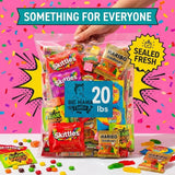Big Mama Bulk Assorted Gummy Sour Candy Variety 15 lb Individually Wrapped