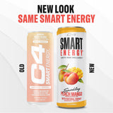 Cellucor C4 Smart Energy Drink ‚ Boost Focus and Energy with Zero Sugar, Natural Energy, and Nootropics - 200mg Caffeine - Peach Mango (12oz Pack