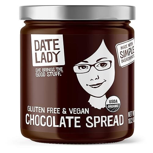 Date Lady Chocolate Date Spread | Organic, Vegan, Paleo, Gluten Free & Kosher, No Added Sugar, No Preservatives (1 Jar) Cocoa Spread Perfect