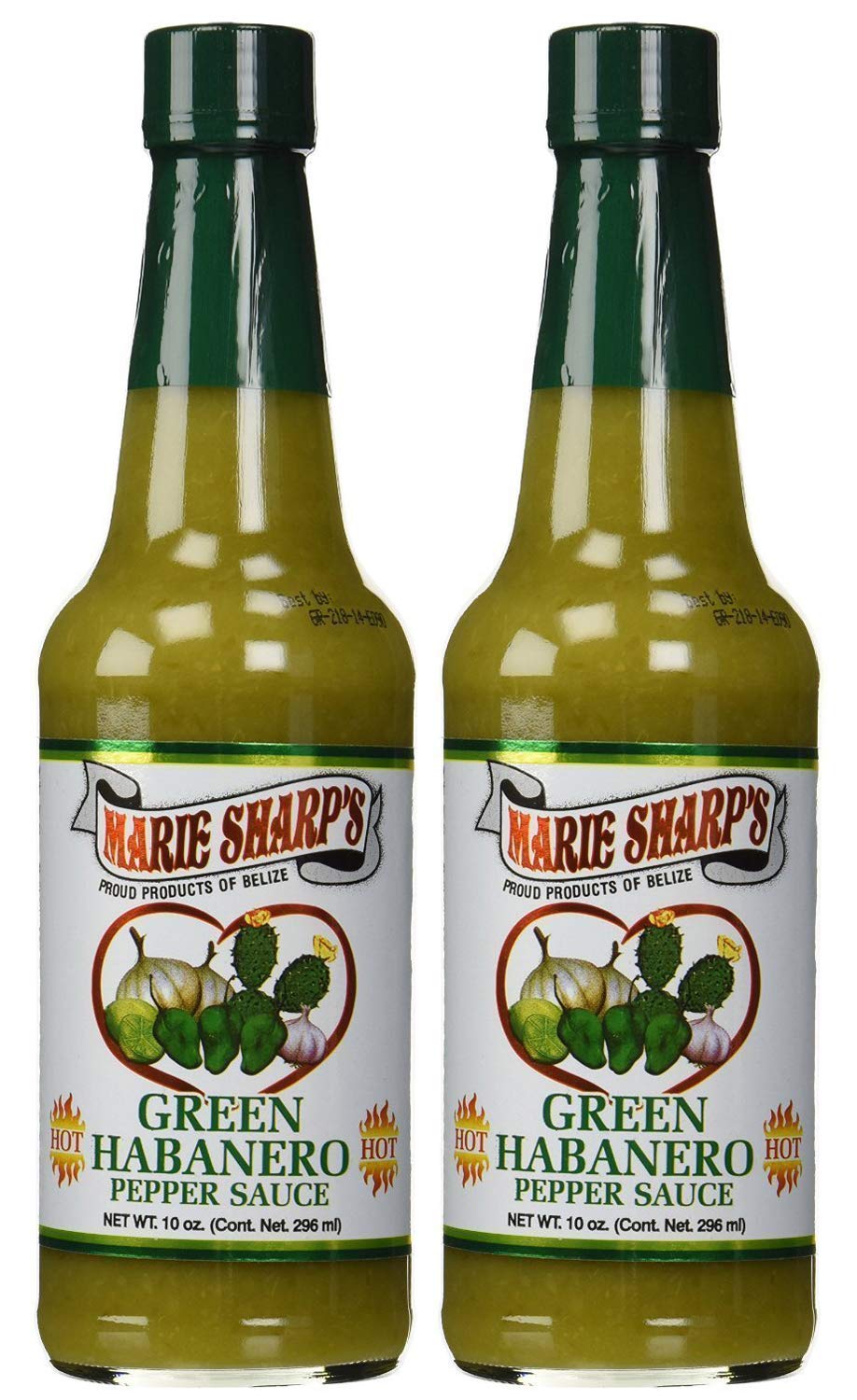 Marie Sharp’s Green Habanero Hot Pepper Sauce 10 Oz, Mild-Medium Heat | All-Natural Belizean Hot Sauce