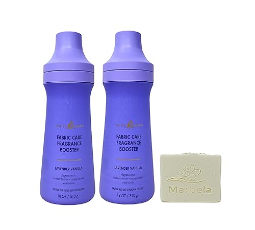 Bath & Body Works Lavender Vanilla 2 Fabric Care Fragrance Boosters with a Natural Oats Bar Soap