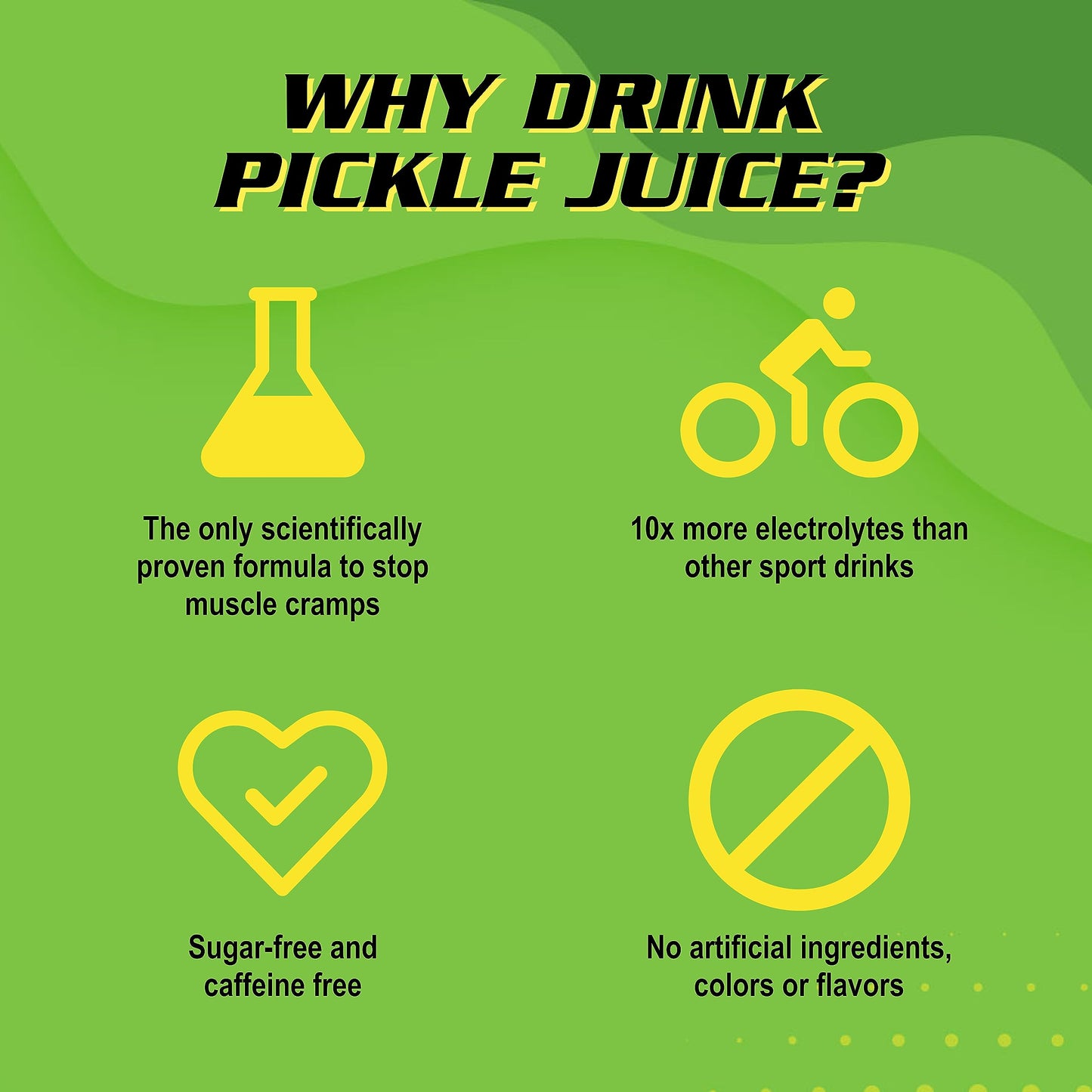 Pickle Juice Sports Drink - Relieves Cramps Immediately - Electrolyte Pickle Juice for Day & Night Time Leg Cramp Relief - Organic & No Artificial