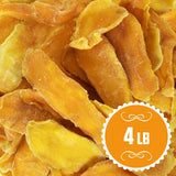 Dried Mango Slices - 4 Pound Bulk Pack, Soft & Juicy Sweet Dried Mango Healthy Snack, Delicious Texture, Chewy Ripened Mangos Dried Fruits