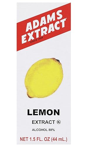 Adams Extract Flavoring 1.5oz Bottles (Pack of 3) Choose Flavor Below (Lemon Extract 1.5oz)
