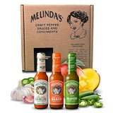 Melinda’s Mild & Wild Variety Pack - Gourmet Hot Sauce Gift Set with Variety of Fresh Flavors - Includes Jalapeño, Mango & Garlic Habanero - Premium