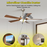 20FT High Ceiling Duster Kits with 3-12 Ft Extension Pole, Fan Blade Cleaner, Cobweb Duster, Window Squeegee Kit, Spider Web Brush for High Window
