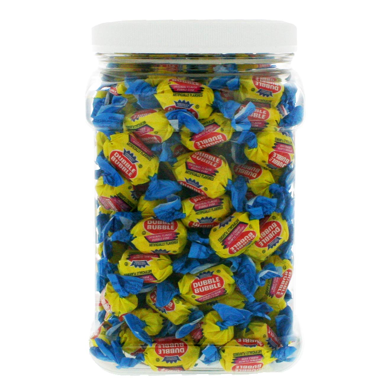 Gumballs 1.5LB - Original Individually Wrapped Bulk Candy in 64 FL OZ Gift Ready Reusable Square Jar