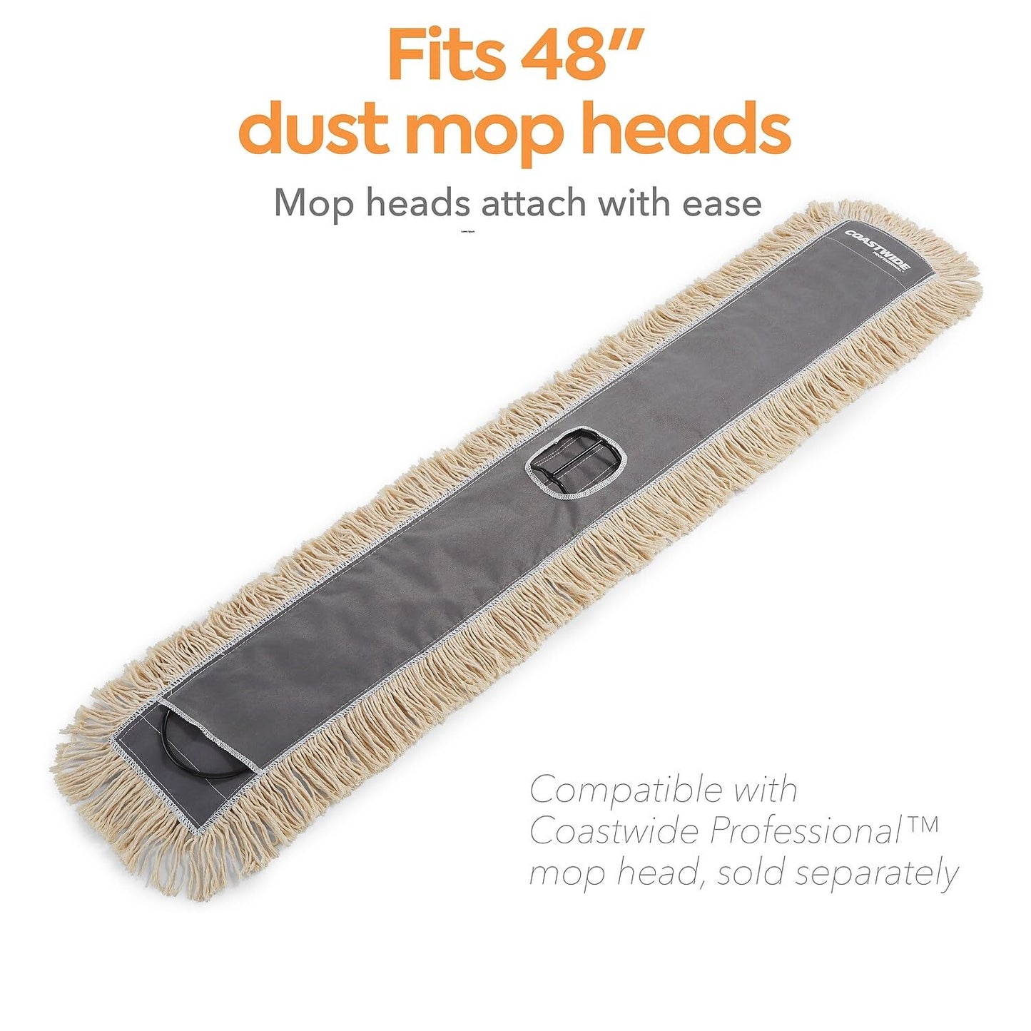Coastwide Professional Dust Mop Frame, 48" x 5", Black