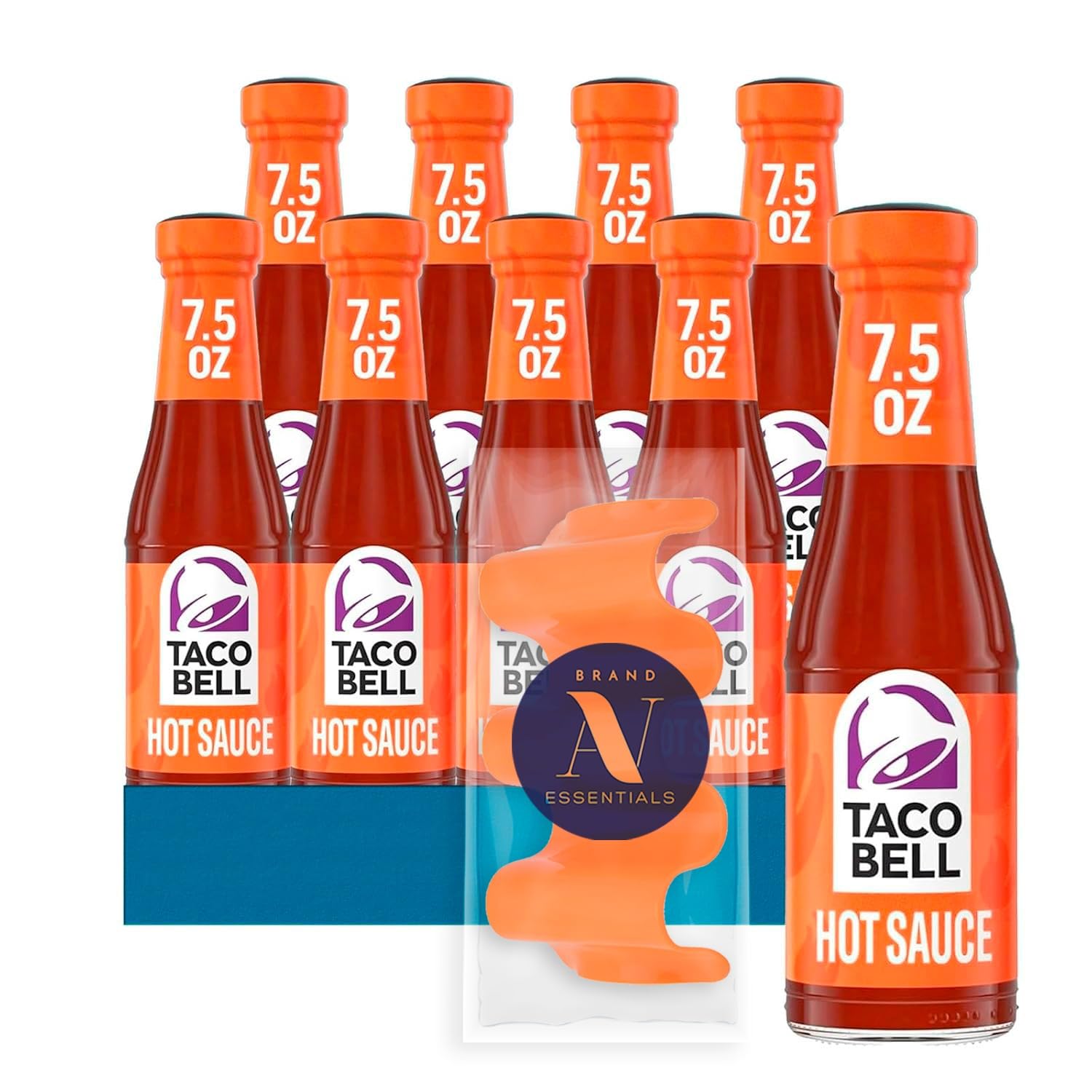 Taco Bell - Lavinia Essential Bundle: 12-Pack of Hot Sauce, 7.5 oz Glass Bottle + 1 Utility Prop.