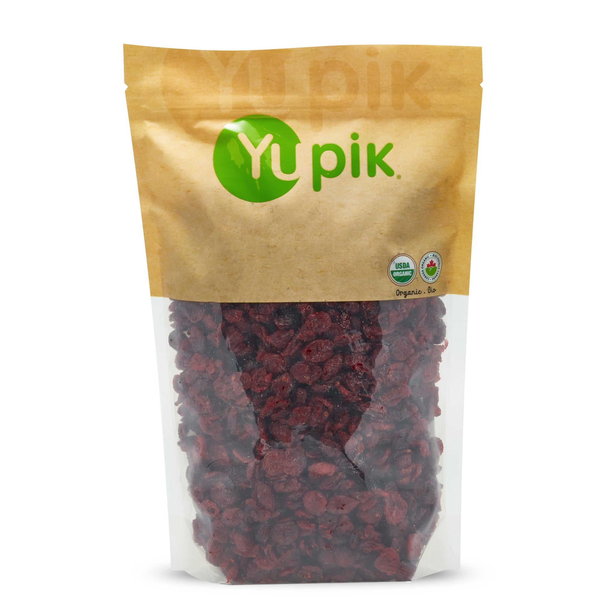 Yupik Organic Cranberries, 2.2 lb (35.2 oz), Non-GMO, Gluten-Free, Kosher, Vegan, Sweetened Dried Fruits, Fruity & Tart, Plump & Chewy, Source