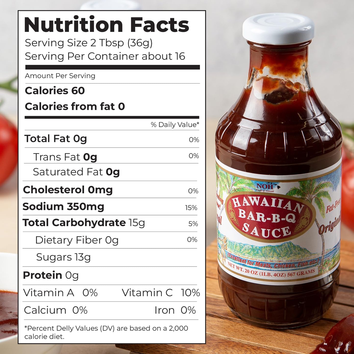 NOH Hawaiian Barbecue Sauce, 20 oz (Pack of 3) - Original Hawaiian BBQ Sauce, Ideal for Barbecue Chicken, Ribs, Steak, Seafood, Stir-Fry & More