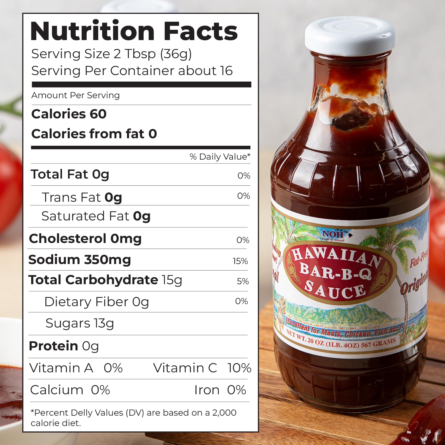 NOH Hawaiian Barbecue Sauce, 20 oz (Pack of 3) - Original Hawaiian BBQ Sauce, Ideal for Barbecue Chicken, Ribs, Steak, Seafood, Stir-Fry & More