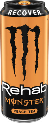 Monster Rehab Peach Tea + Energy, Energy Drink, 15.5 Ounce