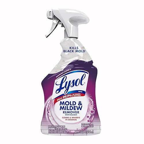 Lysol Mold & Mildew Remover Spray, Bathroom & Shower Cleaner, Disinfectant Spray, Stain Remover with Bleach, Tough on Black Mold, Multipurpose Cleaner