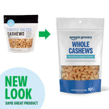 Amazon Grocery, Whole Cashews, Roasted & Lightly Salted, 16 Oz (Previously Happy Belly, Packaging May Vary)