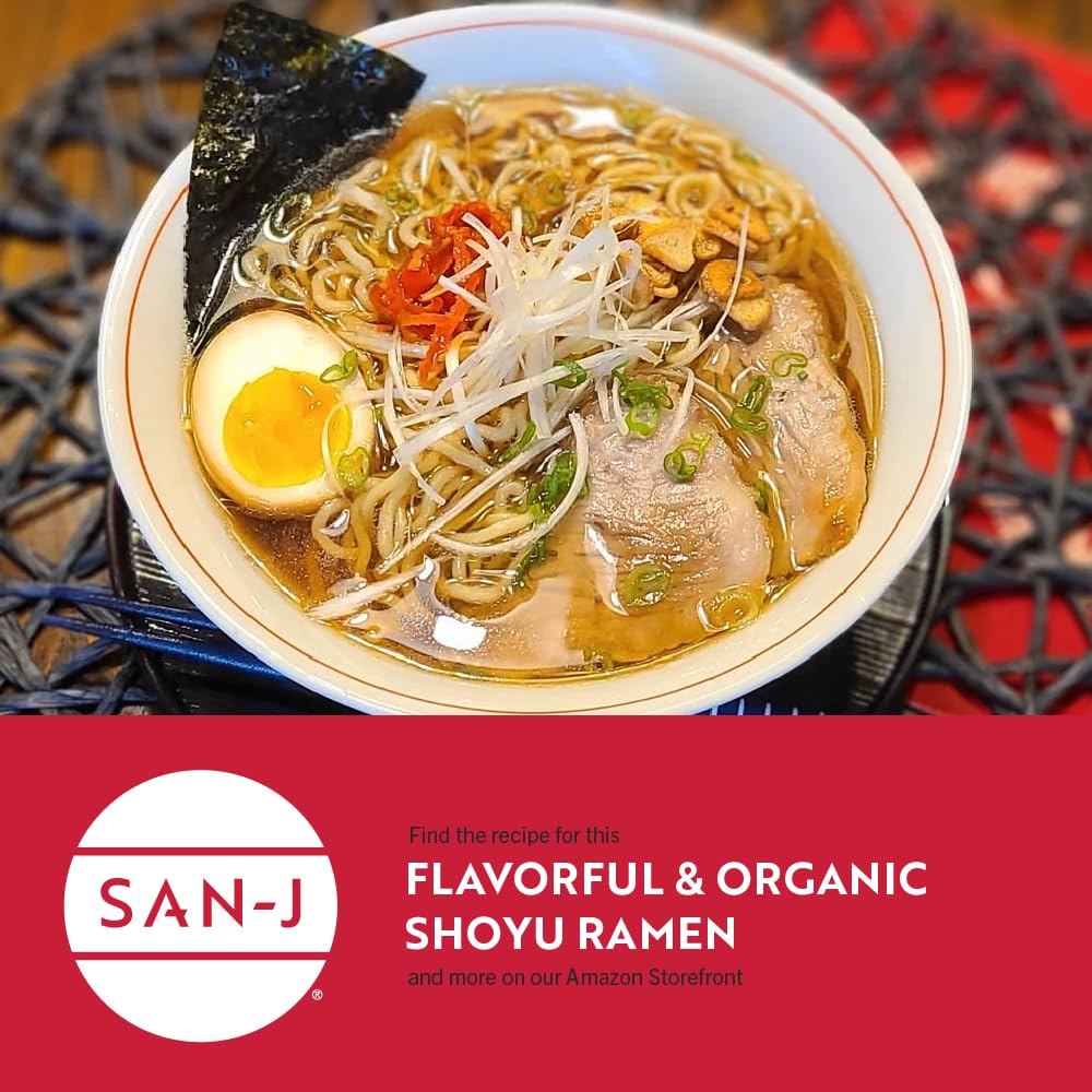 San-J - Organic Shoyu Soy Sauce - Made with Wheat and Whole Soy - Specially Brewed - 20 oz. Bottles - 2 Pack