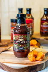 Plowboys Hot Head BBQ Sauce - Habanero Barbecue Sauce with Kansas City Style - Spicy Competition Sauce for Chicken, Ribs, Pork & Beef (Hot Head, Pack