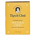 Tipu's Chai - Unsweetened Masala Chai - Makes 25 Cups - 1.9 Ounces Masala Chai Instant Tea with Organic Spices - No Steeping, Just Add Water, Milk