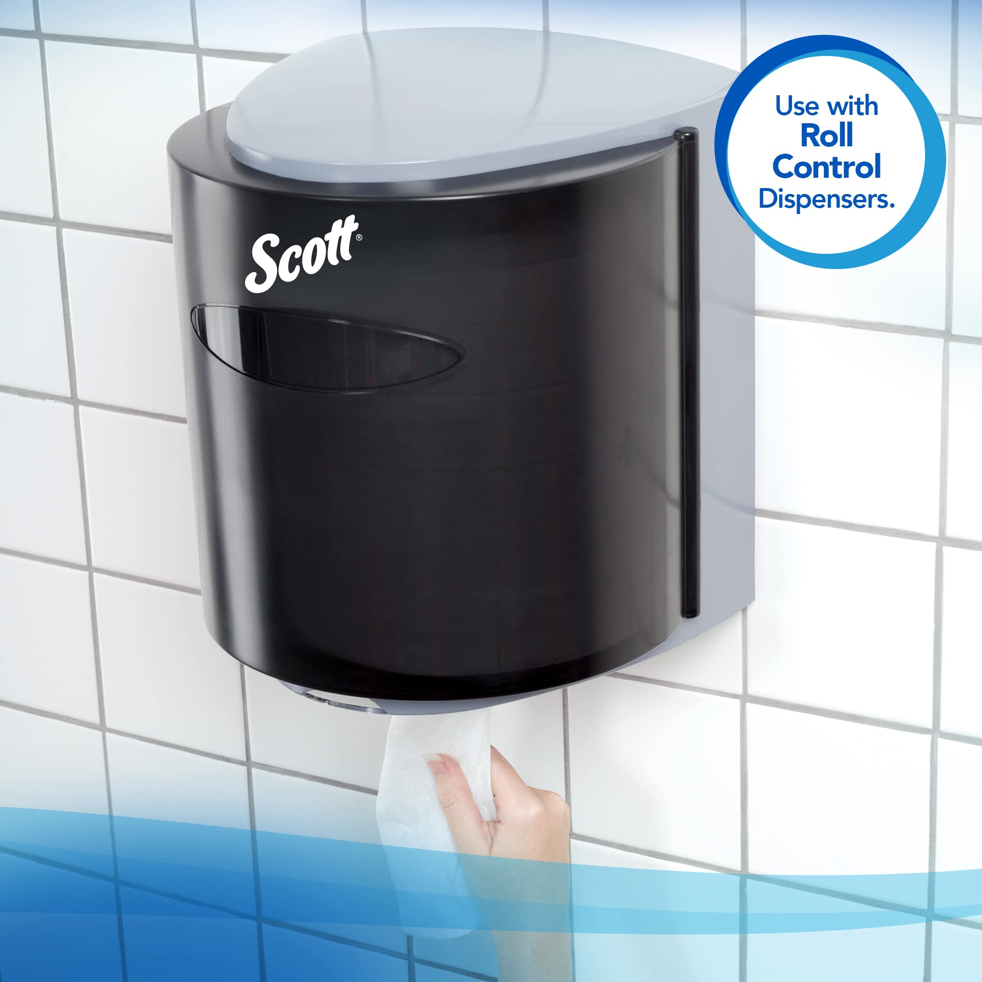 Scott Professional Essential Center-Pull Paper Towels, Bulk (01032), Fast-Drying Absorbency Pockets, White, Perforated (700 Sheets/Roll, 6 Rolls/Case