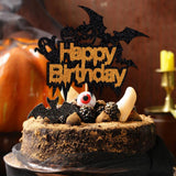 Happy Halloween Cake Topper-Ghost Birthday Cake Pick-Birthday Witch Cake Topper-Halloween Party Decoration Glitter Supplies (278)