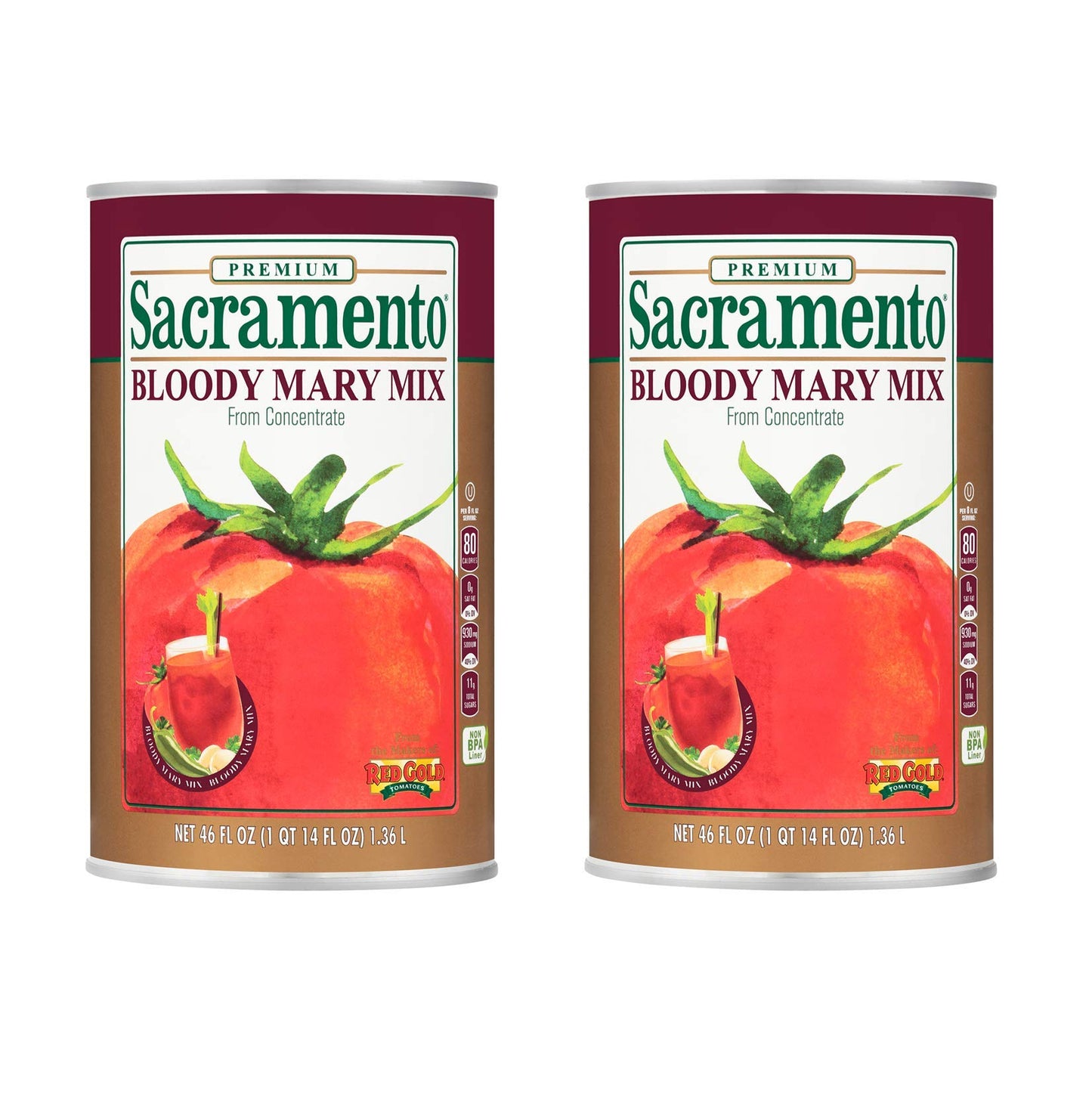 Sacramento Bloody Mary Mix, 46oz Can (Pack of 2)
